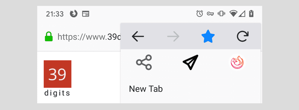 Android Firefox share menu